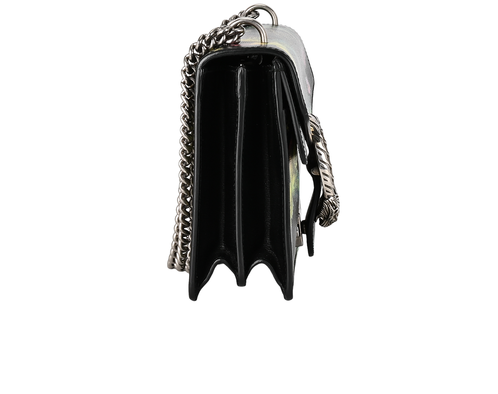 Tropical Dionysus, &pound;795, Handbags, Black/Green, Leather, Side view